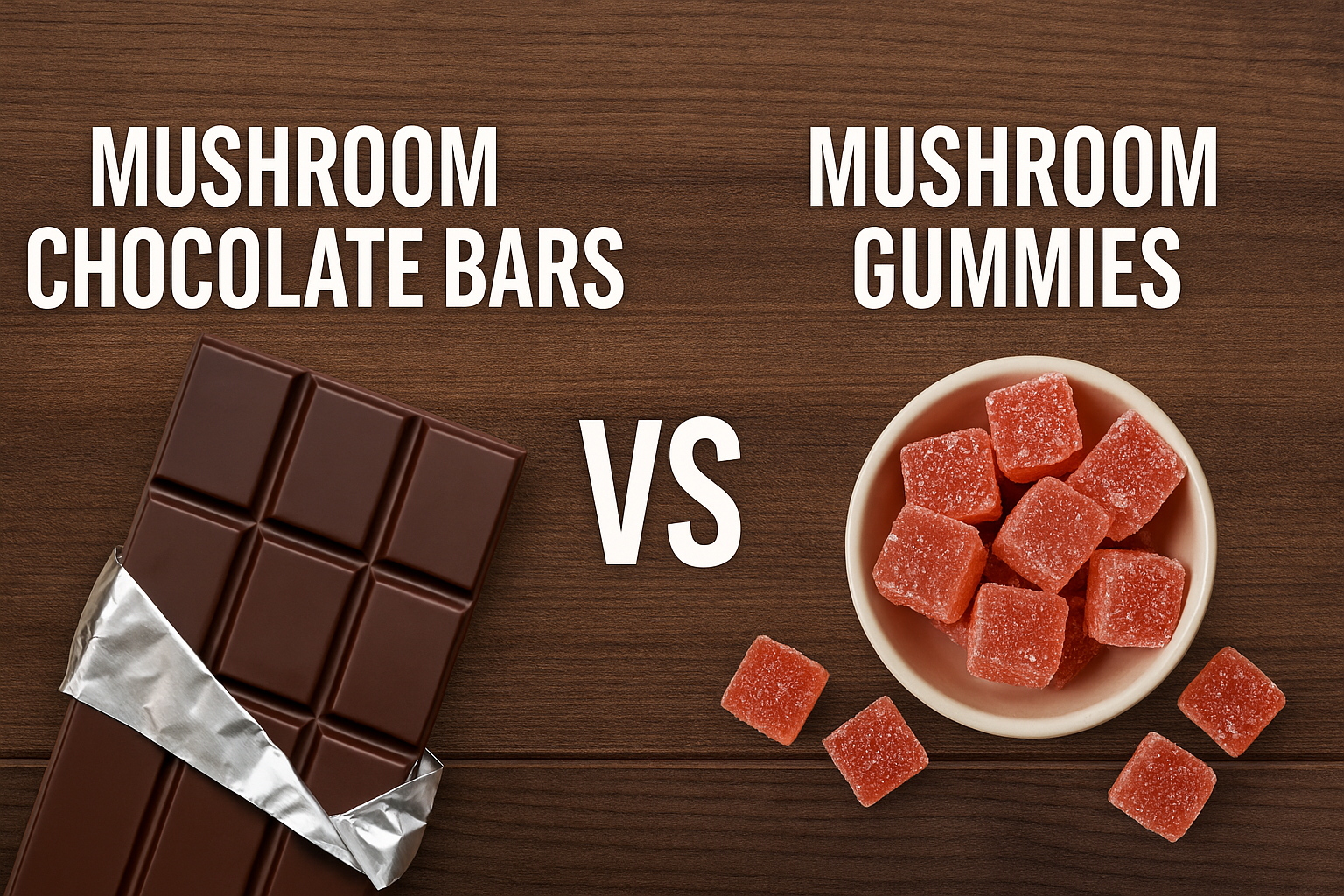 Mushroom chocolates vs mushroom gummies